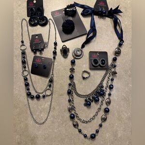 Paparazzi Midnight Blue 8 Piece Jewelry Collection